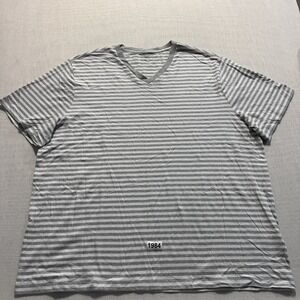 Amazon Essentials T-Shirt Mens 2XL Grey Striped New  without Tags
